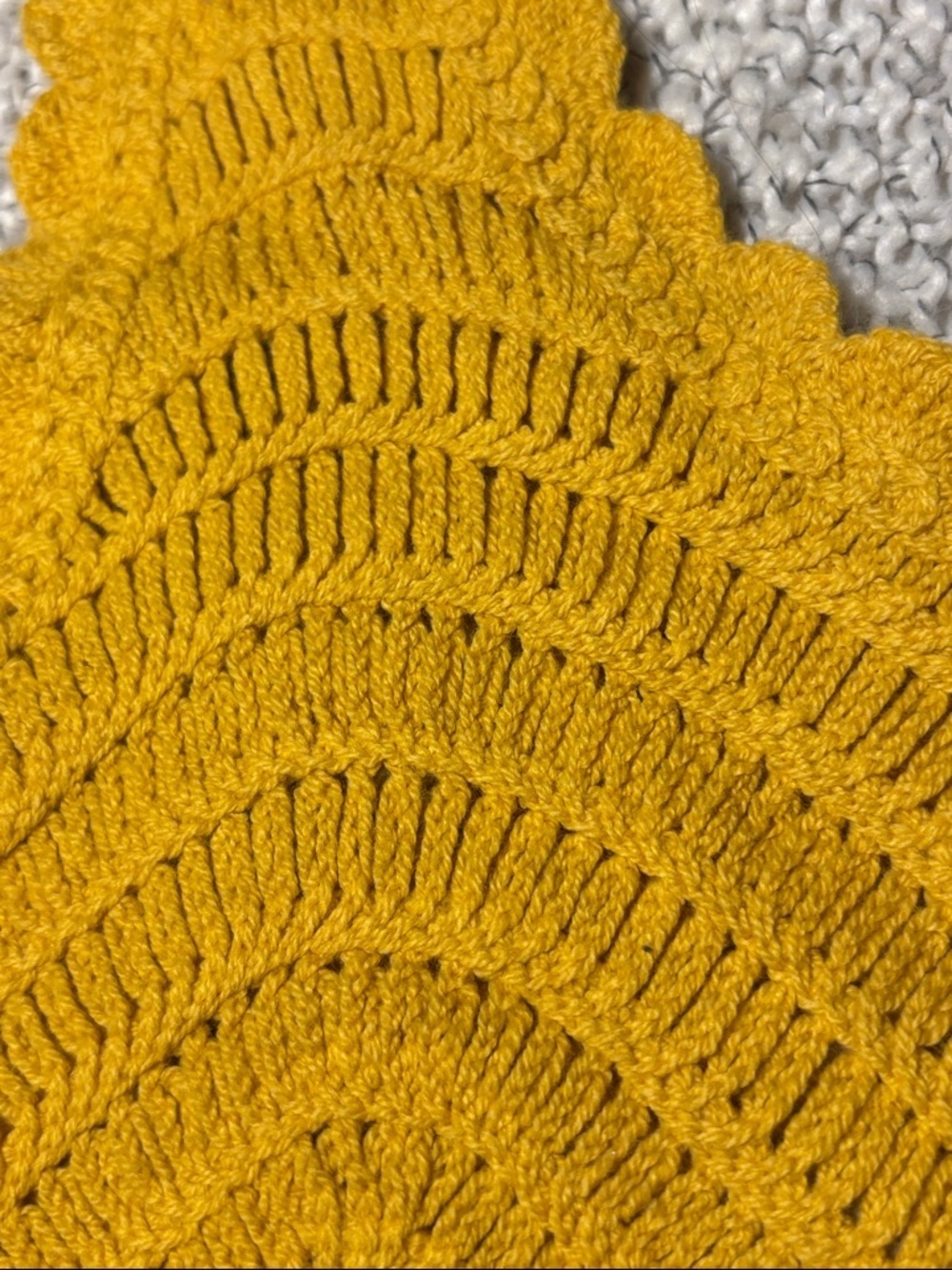Crochet Embroidered Daisy Crop Tank Top Yellow Festival - Picture 9 of 13
